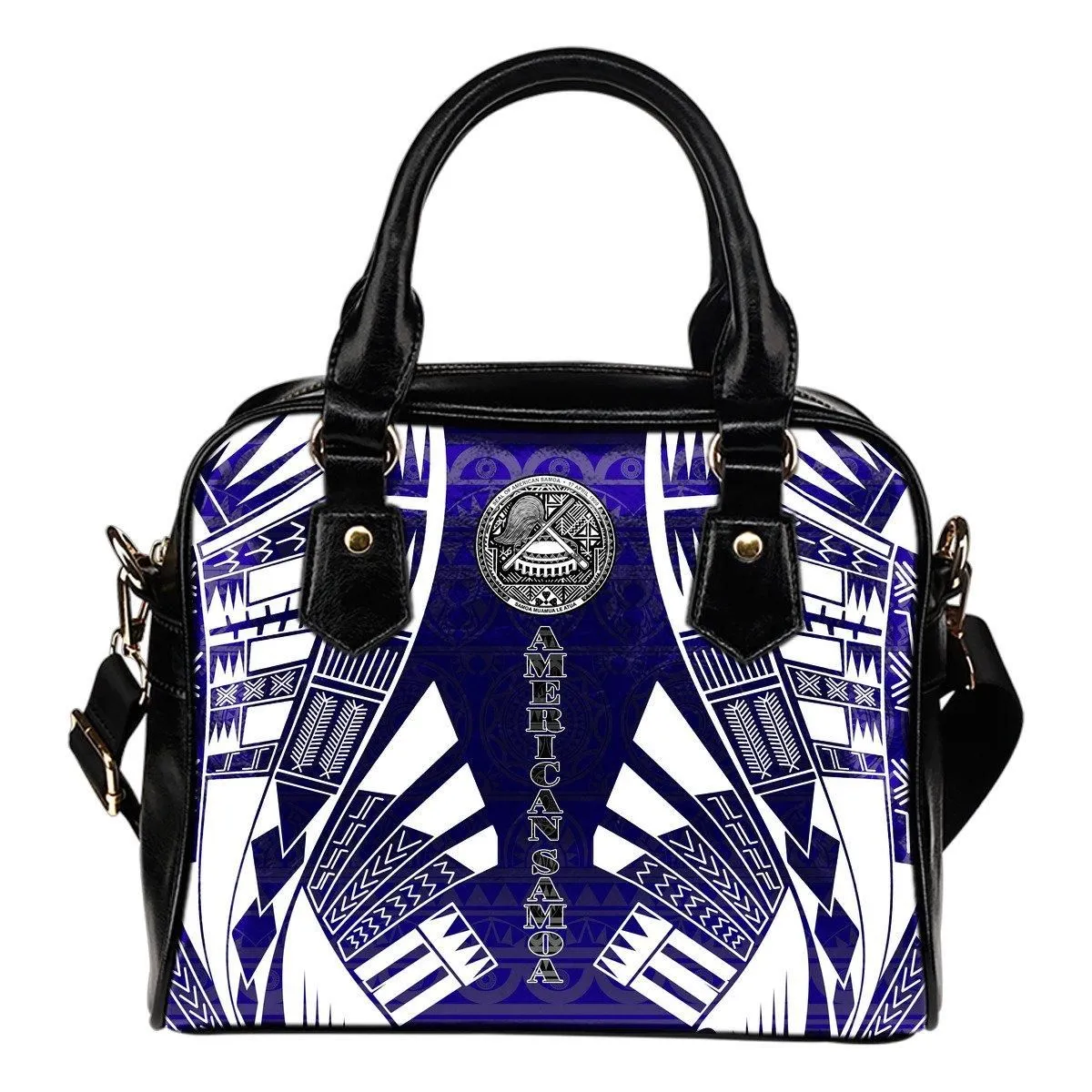 American Samoa Shoulder Handbag - Polynesian Tattoo Flag