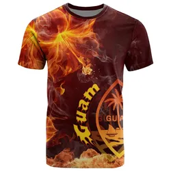 Alohawaii T-Shirt - Tee Guam Polynesian - Fire Hibiscus - BN12
