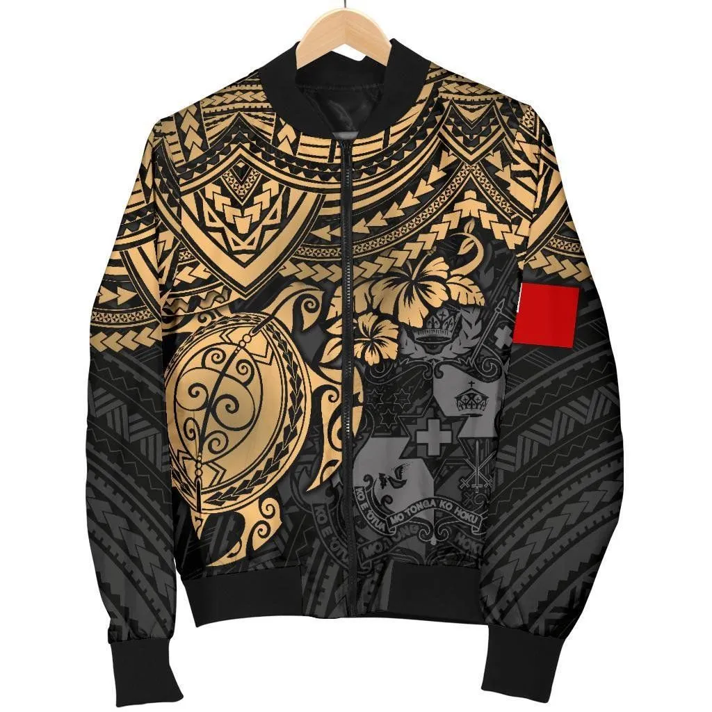 FamilyGater Jacket - Bomber Jacket Tonga Polynesian - Golden Turtle - BN15
