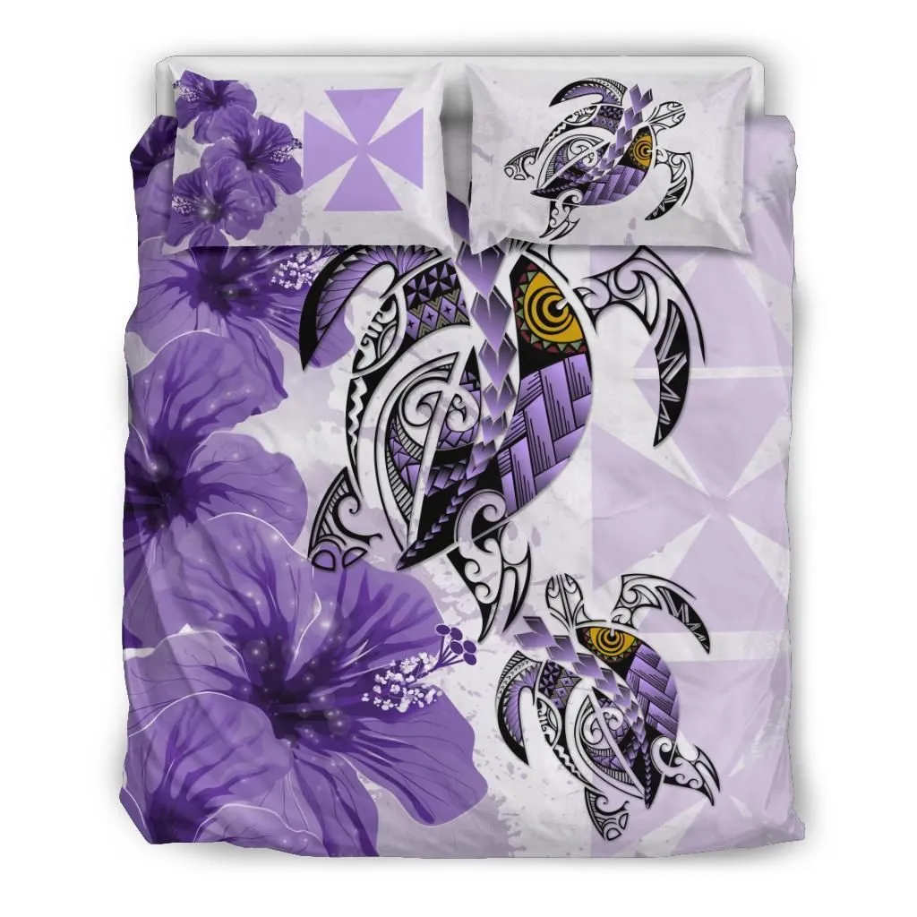 Polynesian Wallis And Futuna Polynesia Turtle Hibiscus Purple A Bedding Set Camli Ptt