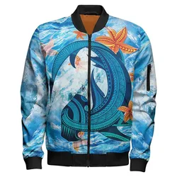 Polynesian Bomber Jacket - Polynesian Shark