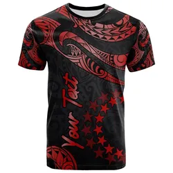 Cook Islands Polynesian Custom Personalised T Shirt - Poly Tattoo Red Version