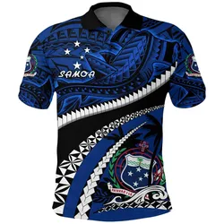 Samoa Polo Shirt Polynesian Shark Tattoo