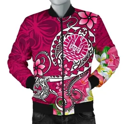 FamilyGater Jacket - Bomber Jacket Tahiti - Turtle Plumeria (Pink) - BN18