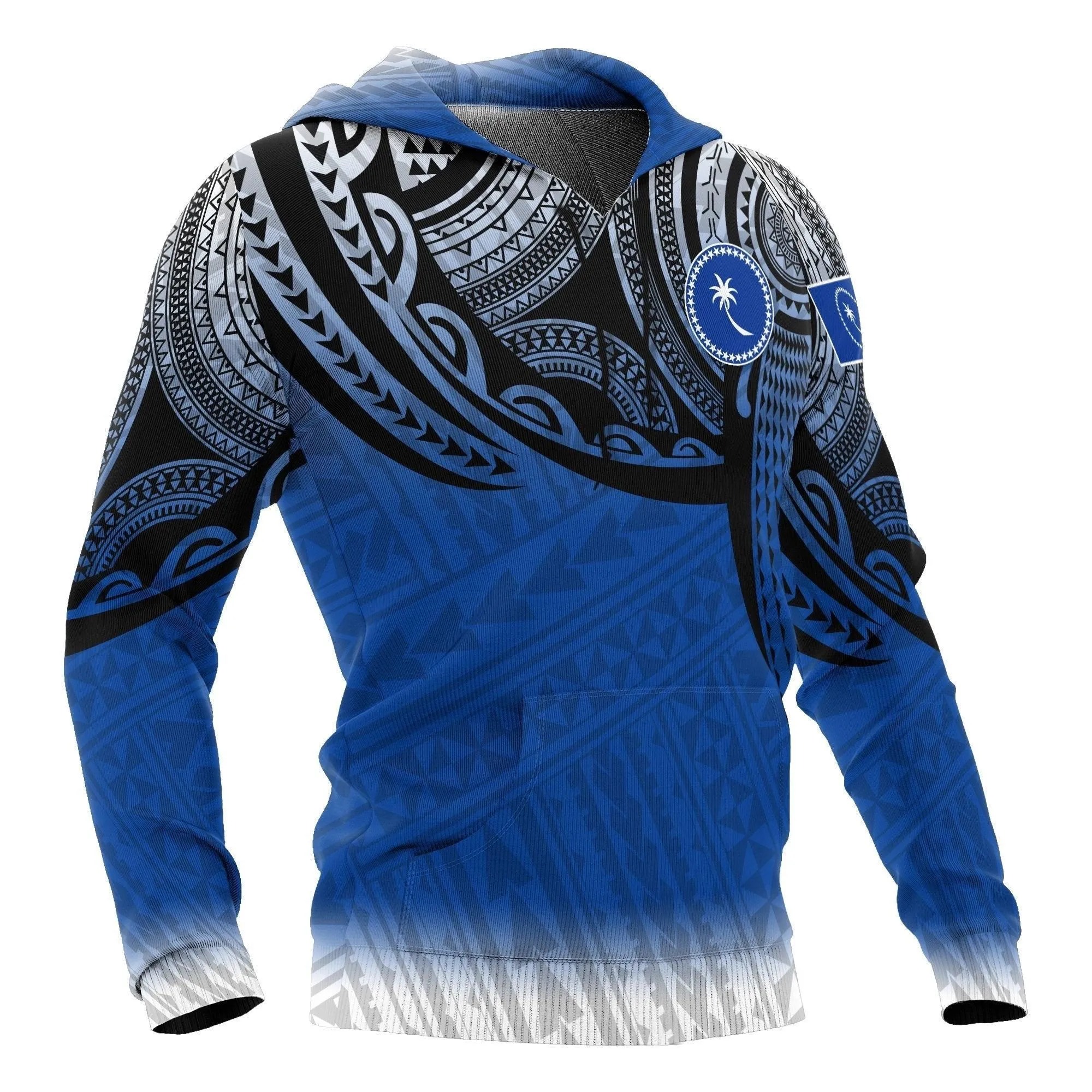 Chuuk Micronesia Hoodie - Tattoo Pattern