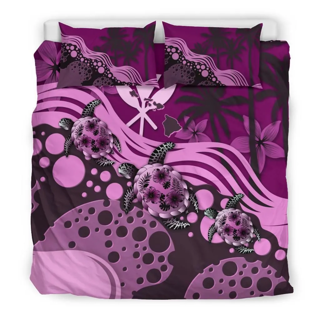 Polynesian Hawaii Pink Turtle Hibiscus A Bedding Set Camligg