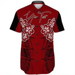 Polynesian Pride Shirt - Personalized Hawaii Spearhead Hibiscus Polynesian Short Sleeve Shirt LT10