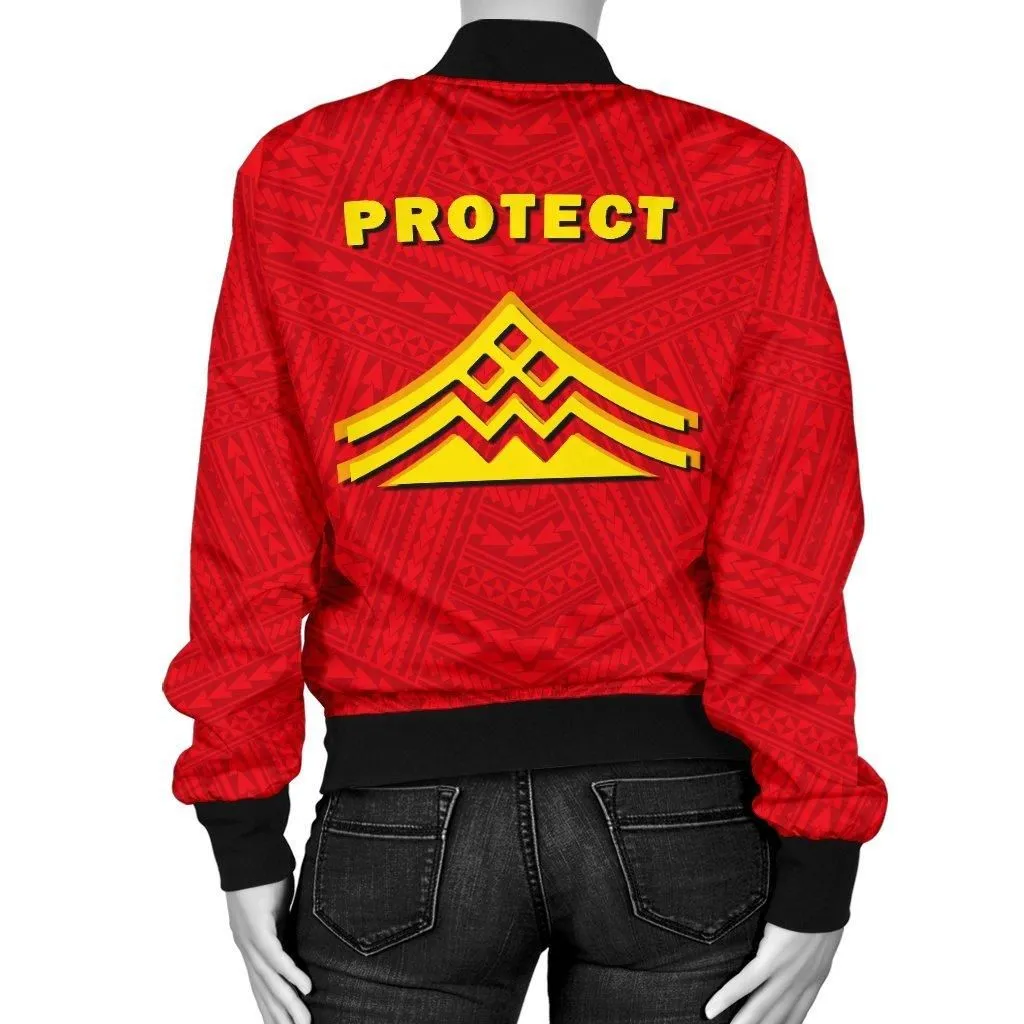 Hawaii Mauna Kea Polynesian Womens Bomber Jacket