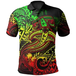 Polynesian Polo Shirt - Reggae Shark Polynesian Tattoo - BN18