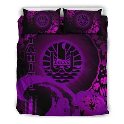 Tahiti Bedding Set Hibiscus And Wave Purple K6 Dhc28111133Dd