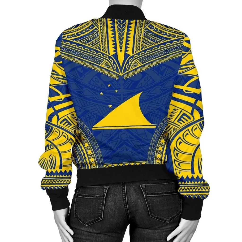 Tokelau Flag Polynesian Chief Women'S Bomber Jacket - Bn10
