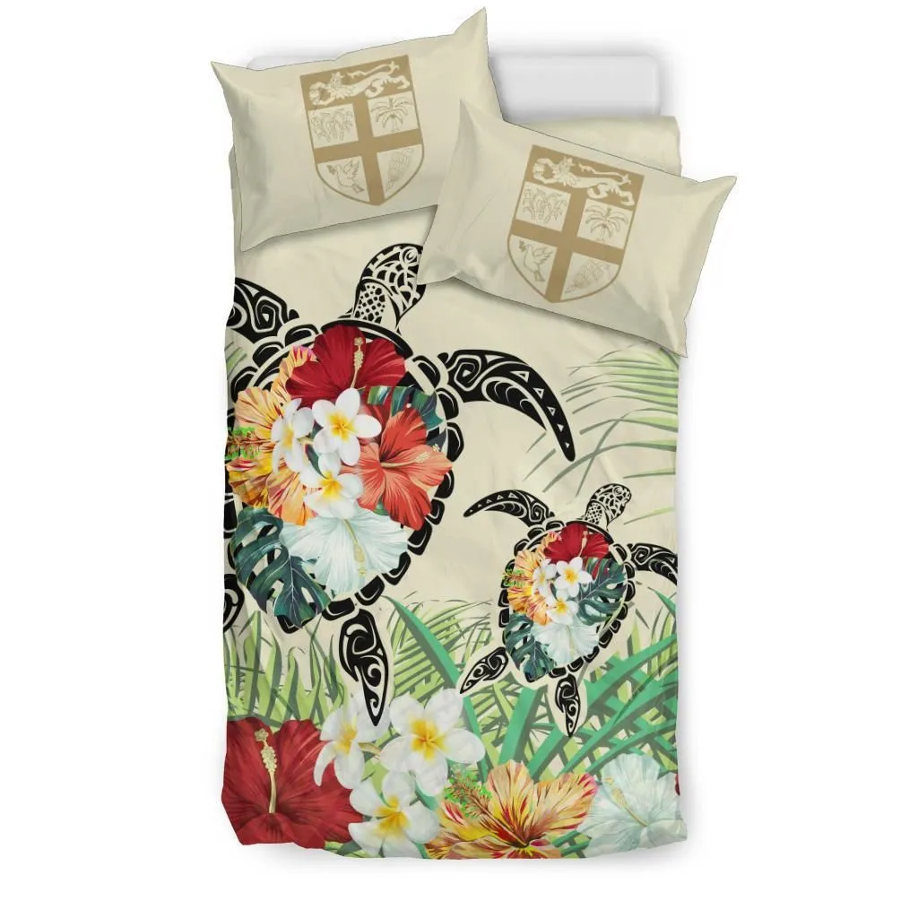 Fiji Bedding Set Turtle Hibiscus Bedding Set - Hiki Style