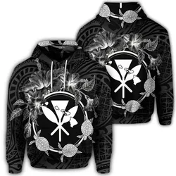 Hawaiian Kanaka Turtle Hibiscus Polynesian Hoodie - Anthea Style