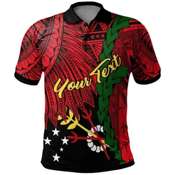 Papua New Guinea Simbu Province Polynesian Custom Personalised Polo Shirt - Tribal Wave Tattoo