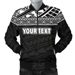 Polynesian Men's Bomber Jacket - Custom Black Style - BN09