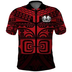 (Custom Personalised) Marquesas Islands Polo Shirt - Marquesas Tattoo Red Special LT13