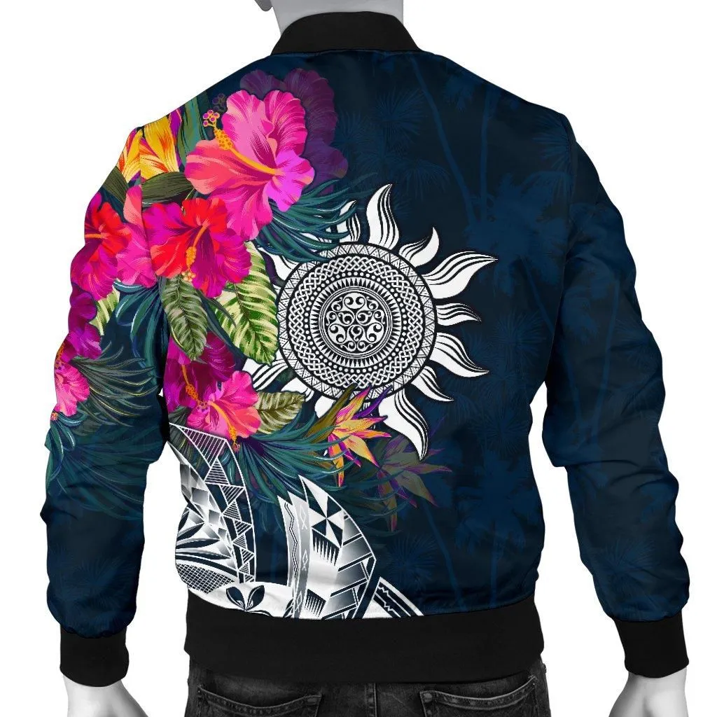 Polynesian Custom Personalised Mens Bomber Jacket - Summer Vibes