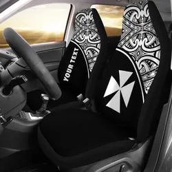 Wallis and Futuna Custom Personalised Car Seat Covers - Wallis and Futuna Coat Of Arms Polynesian White Curve