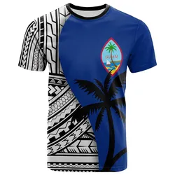 Guam T-shirt - Coat Of Arm and Polynesian Patterns
