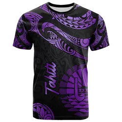 Tahiti Polynesian T-Shirt - Poly Tattoo Purple Version