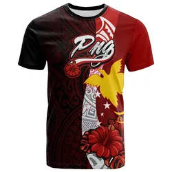 Papua New Guinea Polynesian T-Shirt - Bird of Paradise With Hibiscus
