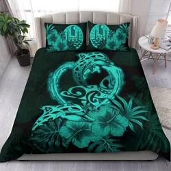 Tahiti Bedding Set I Love Dophins Duvet Cover Hibiscus TH5