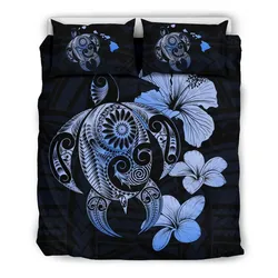 Alohawaii Bedding Set Hibiscus Plumeria Mix Polynesian Blue Turtle Bedding Set Ah J1 Dhc1712737Dd