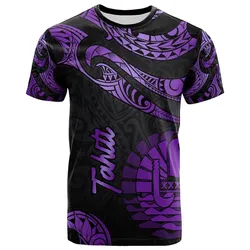 Tahiti Polynesian T shirt - Poly Tattoo Purple Version