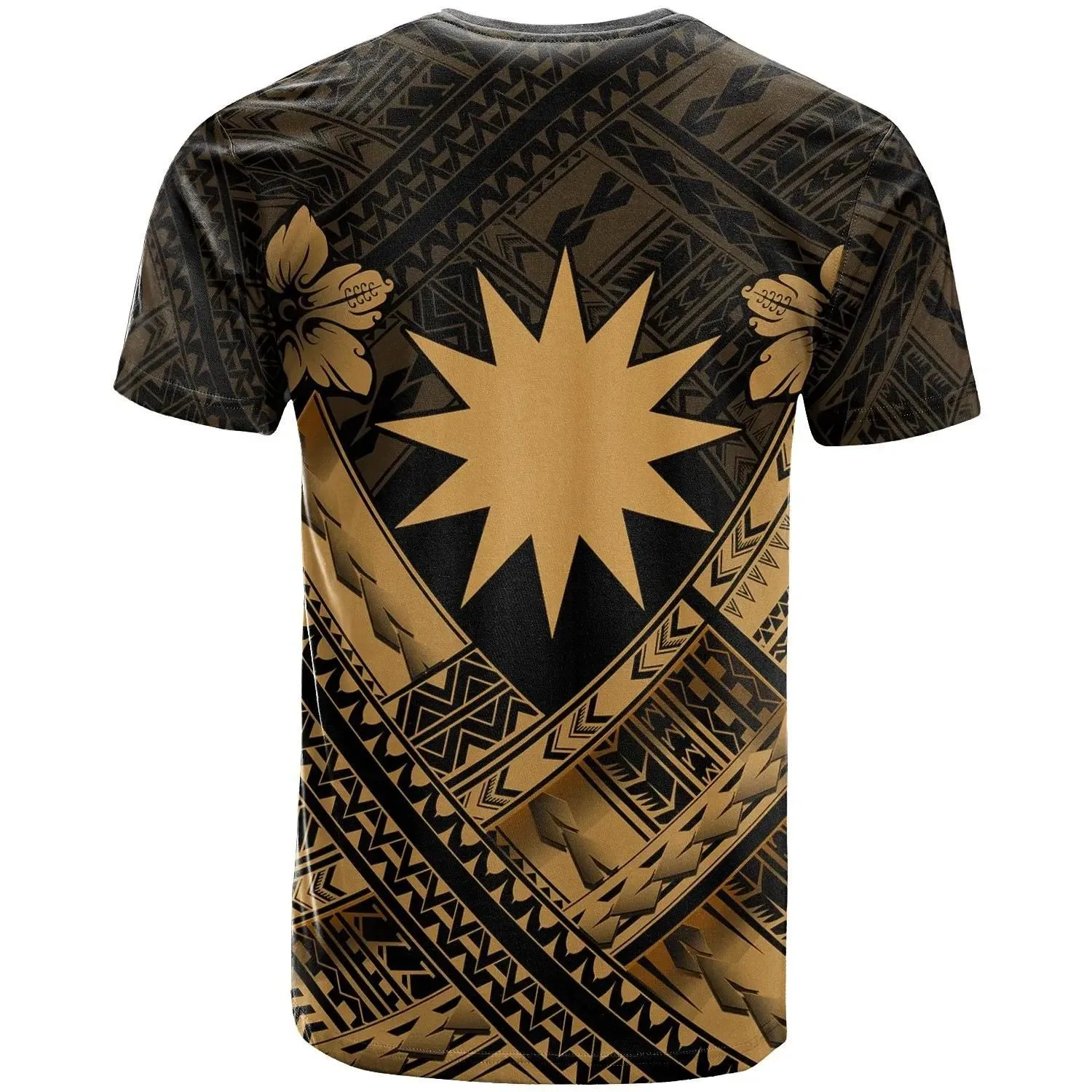 Nauru Polynesian T-Shirts - Nauru Gold Seal Camisole Hibiscus Style - BN18