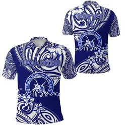 (Custom Personalised) Kolisi Ko Tupou College Tonga Polo Shirt Unique Vibes - Blue, Custom Text and Number