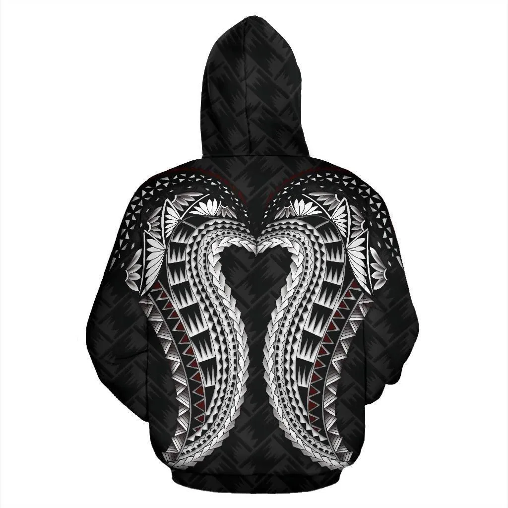 Alohawaii Clothing - Hoodie Tonga, Tonga Tattoo Polynesian Wings Style A02