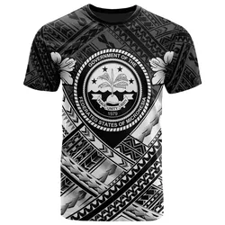 Federated States of Micronesia Polynesian T-Shirts - Federated States of Micronesia White Seal Camisole Hibiscus Style - BN18