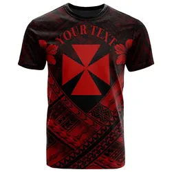 Wallis And Futuna Custom Polynesian T-Shirts - Wallis And Futuna Seal Camisole Hibiscus Style (Red)- BN18