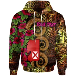 Wallis And Futuna Polynesian Custom Personalised Hoodie - Hibiscus Vintage