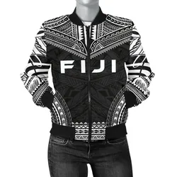 FamilyGater Jacket - Bomber Jacket Fiji Polynesian Chief - Black Version - Bn10