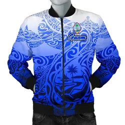 Guam Polynesian Mens Bomber Jacket - Tribal Tattoo With Seal