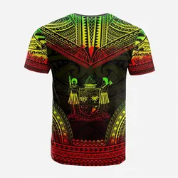 Fiji Custom Personalised T-Shirt - Fiji Coat Of Arms Polynesian Chief Tattoo Reggae Version