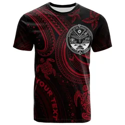 Marshall Islands Custom Personalised T Shirt - Coat Of Arm with Red Turtle