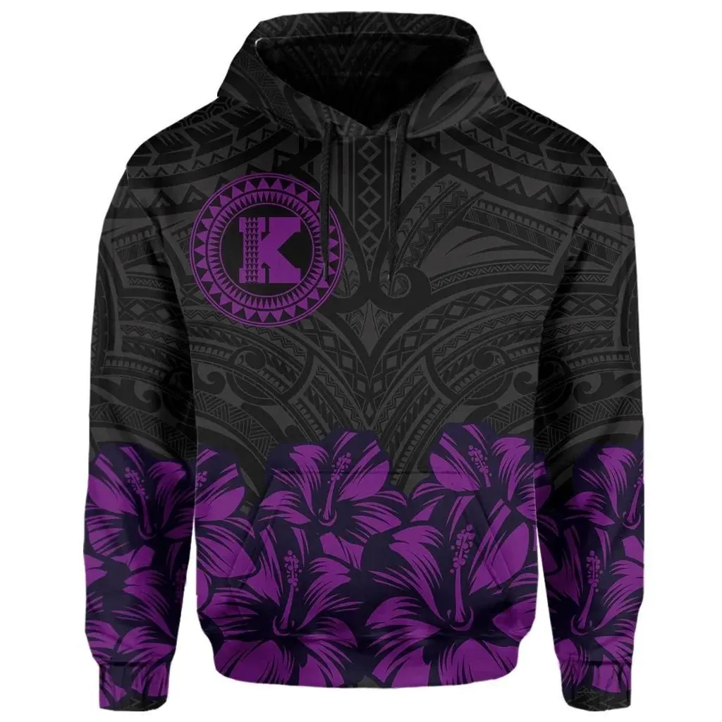 Alohawaii Hoodie - Kauai Map Hibiscus Polynesian Hoodie - Lithe Style - AH - JA