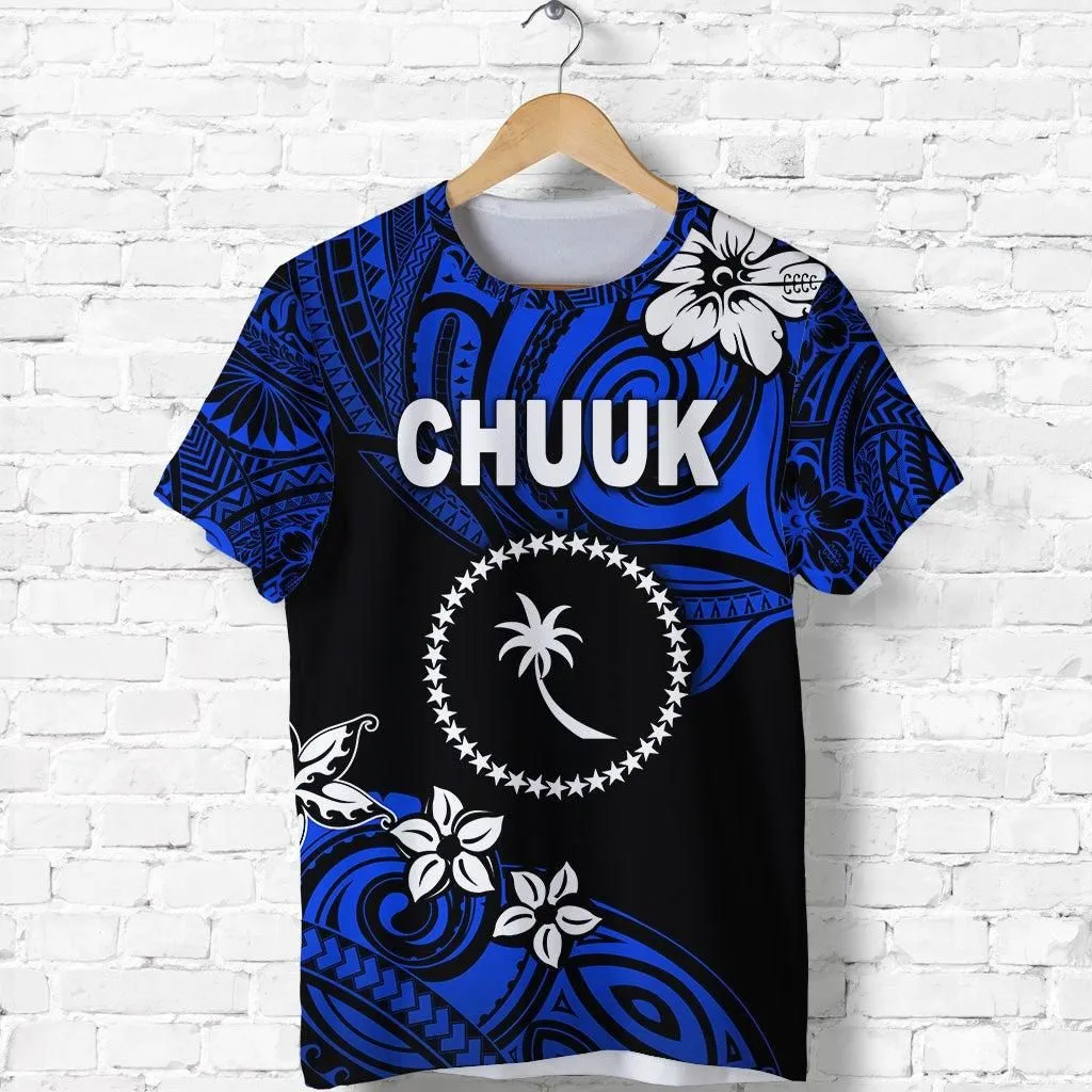 (Custom Personalised) FSM Chuuk T Shirt Unique Vibes - Blue LT8
