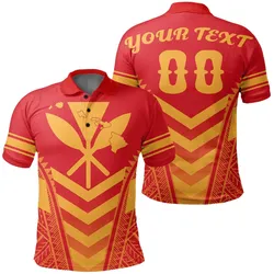 Hawaii Kanaka Map Football Jersey Polynesian Polo Shirt - Royal - Maris Style - AH