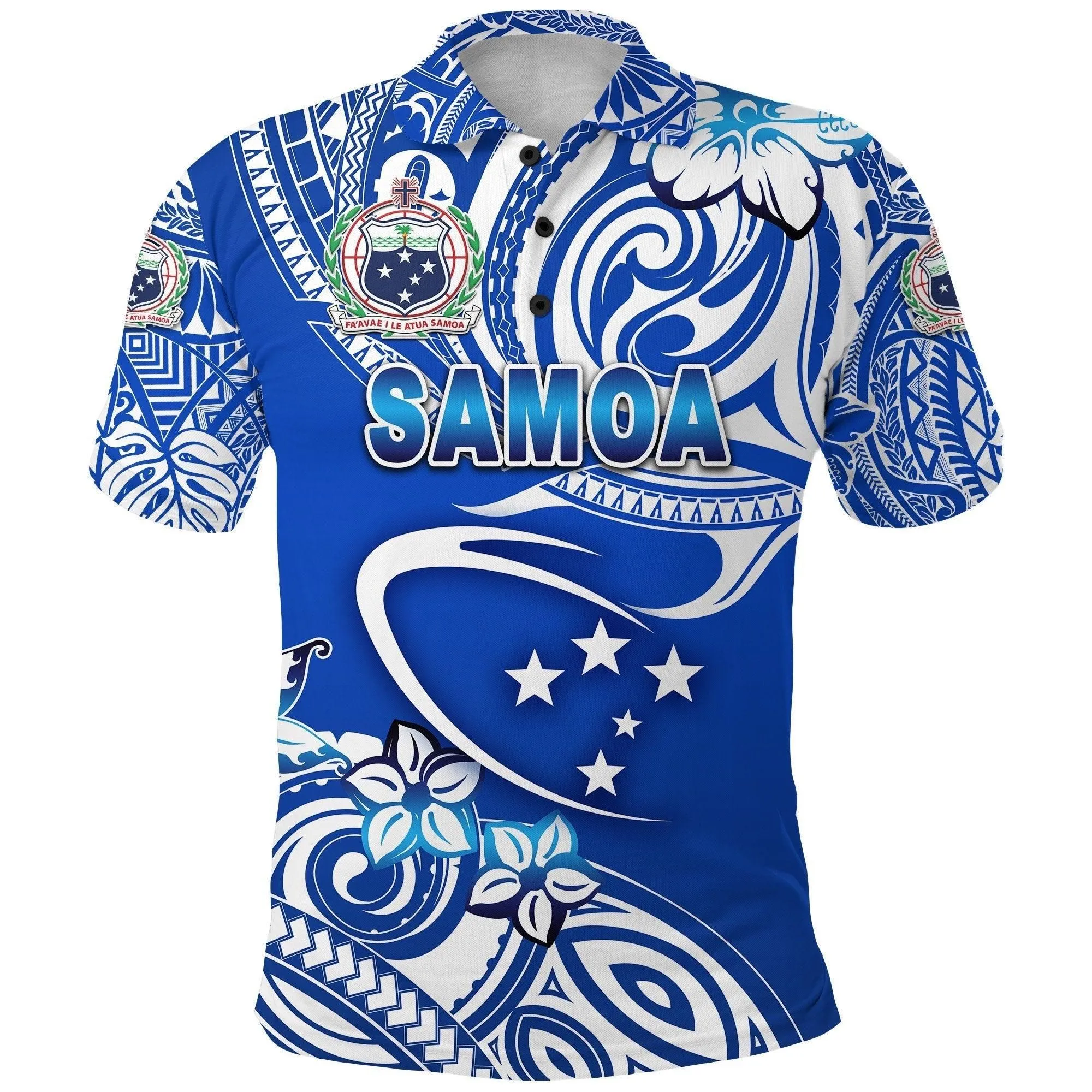 (Custom Personalised) Manu Samoa Rugby Polo Shirt Unique Vibes - White, Custom Text And Number