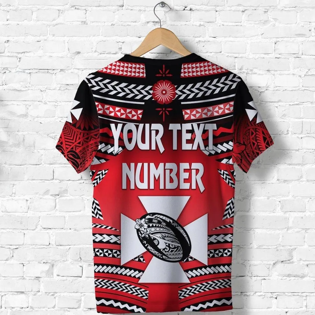 (Custom Personalised) Wallis And Futuna Rugby T Shirt, Custom Text And Number Creative Style