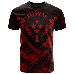 Kosrae Polynesian Personalised T-Shirts - Kosrae RedCamisole Hibiscus Style