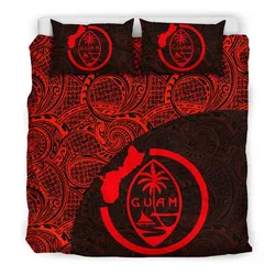 FamilyGater Bedding Set - Cover and Pillow Cases Guam Coat Of Arm Map Polynesian 04 TH7