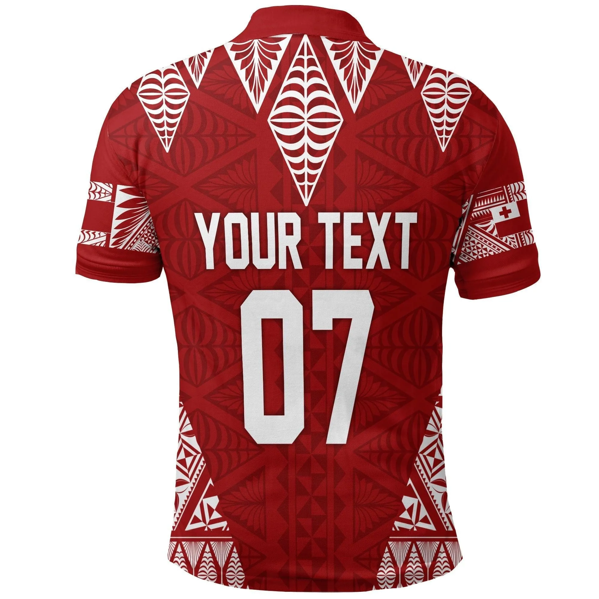 Personalised Tonga Rugby Polo Shirt Mate Maa Tonga Warriors LT7