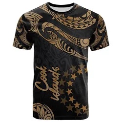 Cook islands Polynesian T Shirt - Poly Tattoo Gold Version