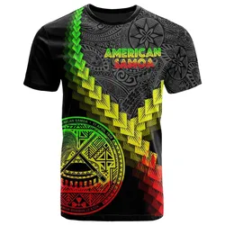 American Samoa T Shirt - American Samoa Coat Of Arms With Polynesian Tattoo Reggae