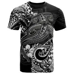 Hawaii Polynesian T-shirt - Kanaka Maoli White Shark Polynesian Tattoo - BN18