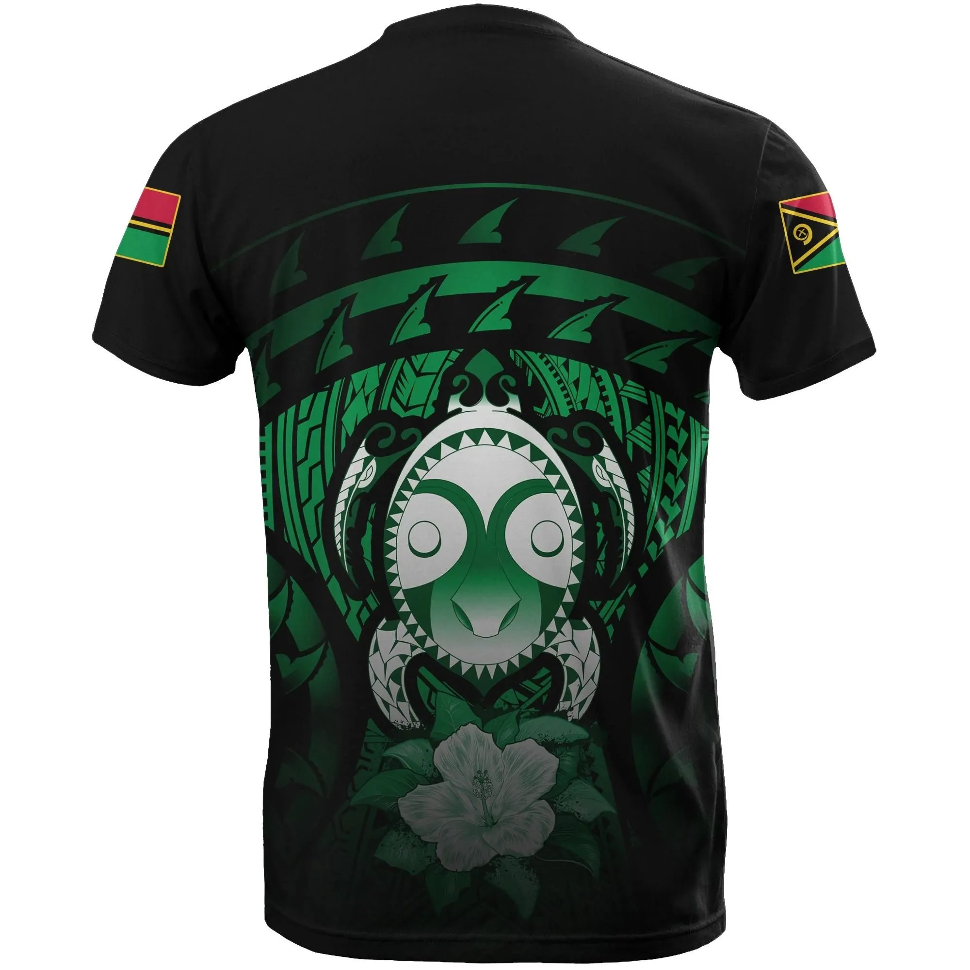 Alohawaii T-Shirt - Tee Vanuatu Turtle Hibiscus (Green) A02